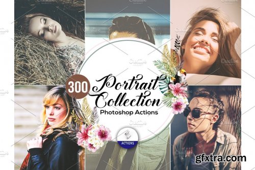 CreativeMarket - 300 Portrait Collection Photoshop A 3937937