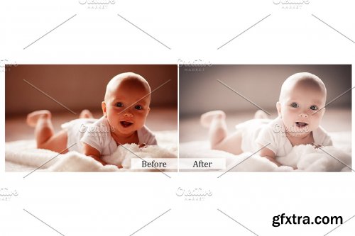 CreativeMarket - 90 Newborn Photoshop Actions 3937920