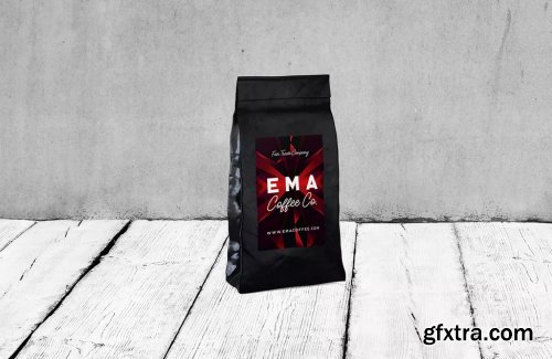 4 Coffee Bags & Package Mockups