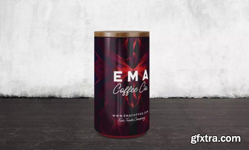 6 Coffee Storage Cans Mockups