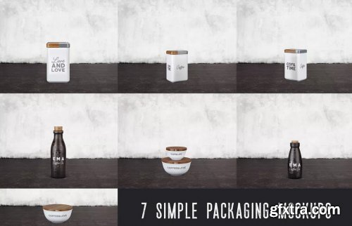 7 Simple Coffee Packaging Mockups