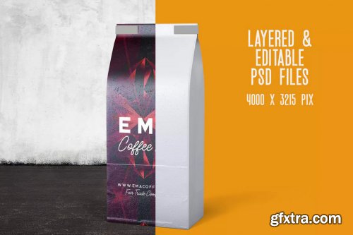 4 Coffee Bag Package Mockups 2