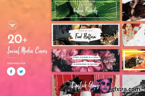 Facebook & Twitter Cover Social Media Templates