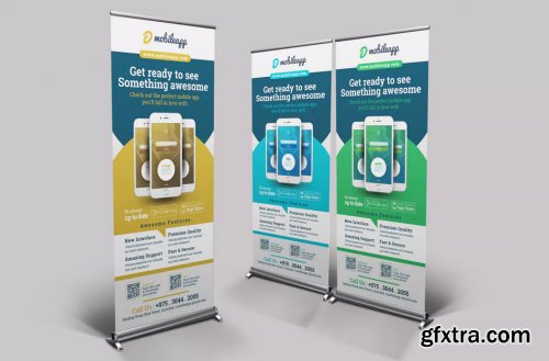 Mobile App Promotion Roll-up Banner