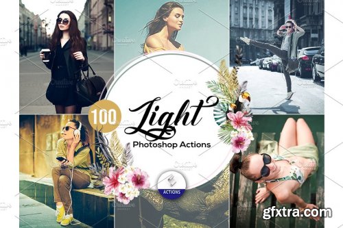 CreativeMarket - 100 Light Photoshop Actions 3937837