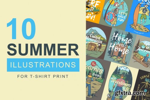 10 Summer Illustrations 