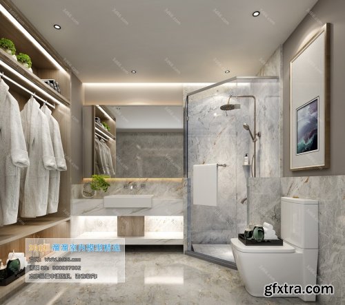 Modern Style Bathroom Interior Scene 18 (2019)