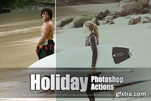 CreativeMarket - 150 Holiday Photoshop Actions 3937606