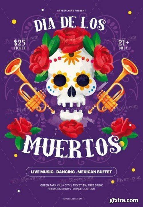 Dia De Los Muertos V14 2019 PSD Flyer Template