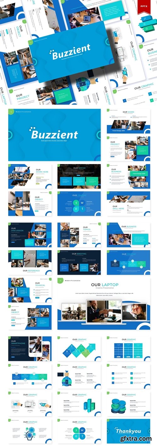 Buzzient Powerpoint, Keynote and Google Slides Templates