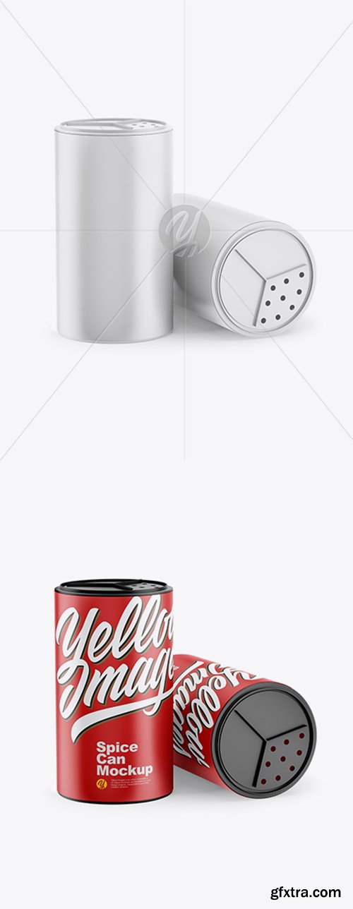 Two Matte Spice Cans Mockup 32595