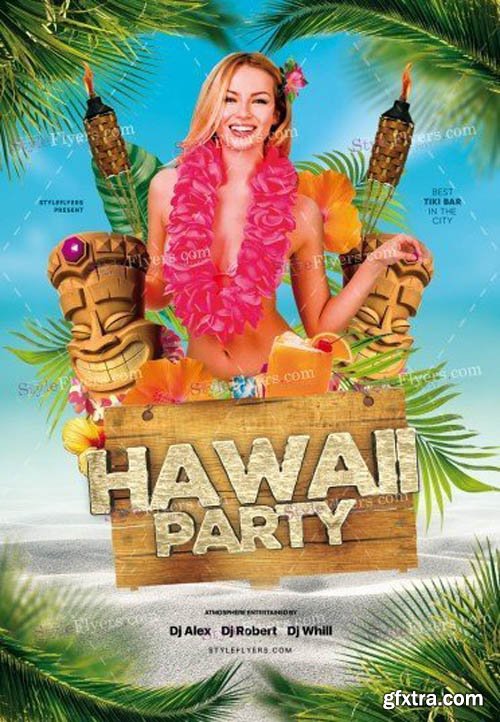 Hawaii Party V0108 2019 PSD Flyer Template