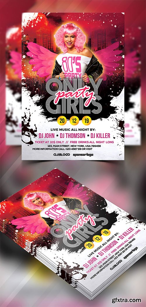 Girls Party  - Premium flyer psd template