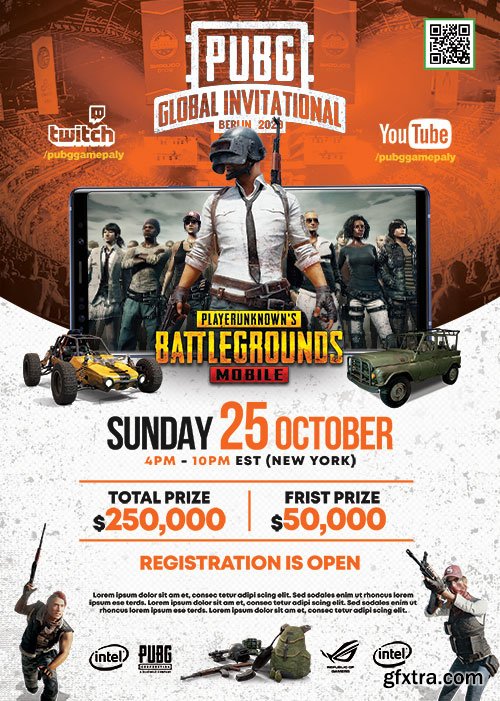 PUBG Gaming Event - Premium flyer psd template