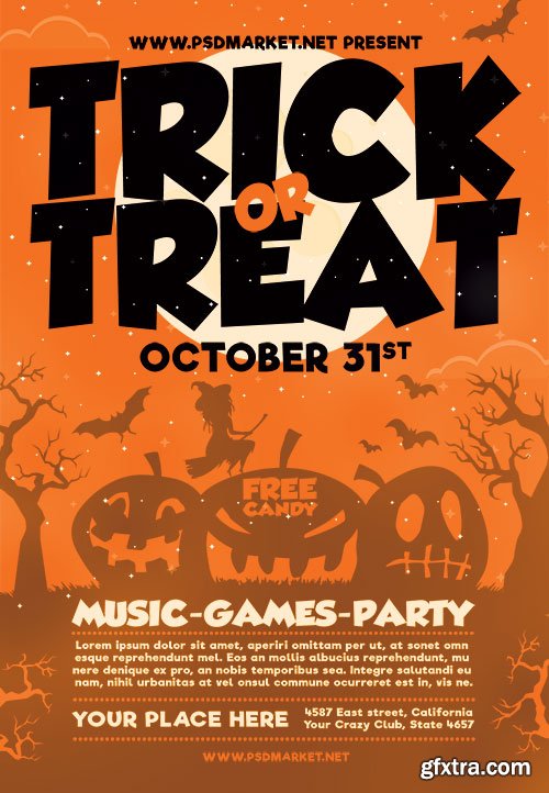 Trick or treat - Premium flyer psd template