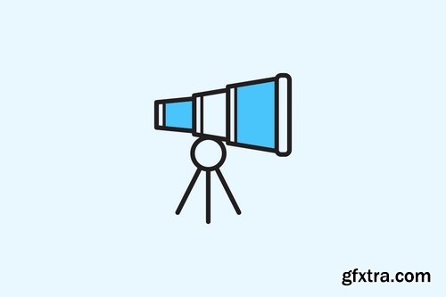 15 Binocular Telescope Icons