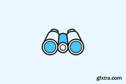 15 Binocular Telescope Icons