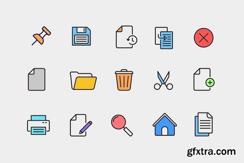 15 File Action Icons