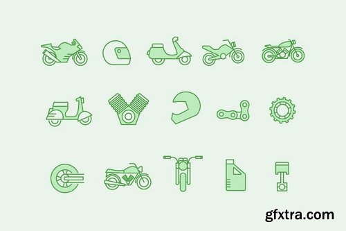 15 Motorbike Icons