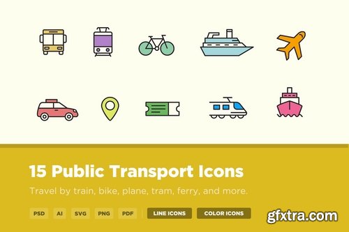 15 Public Transport Icons