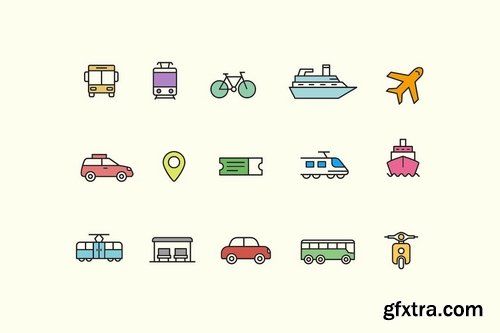 15 Public Transport Icons