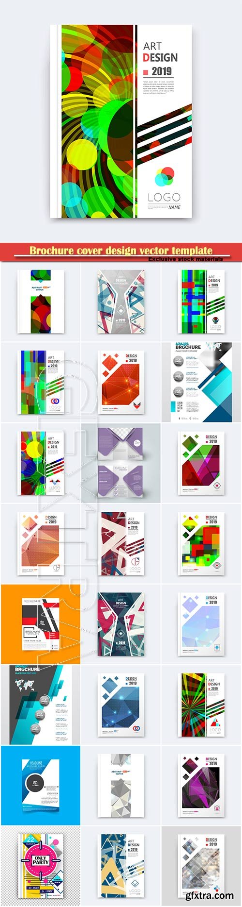 Brochure cover design vector template # 15