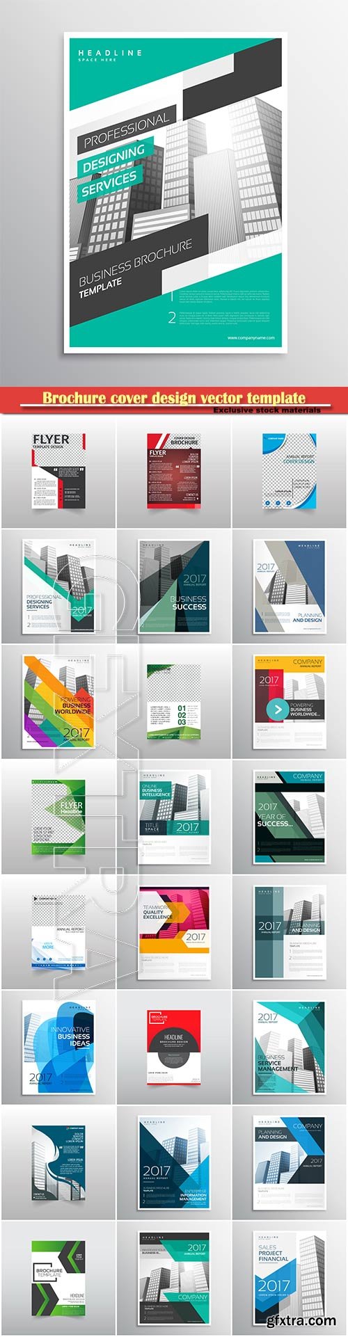 Brochure cover design vector template # 18