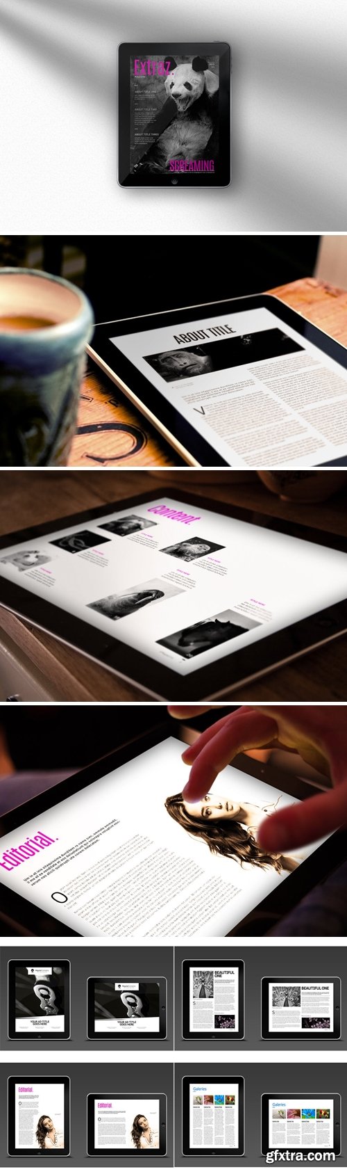 Extraz magazine Ebook Template