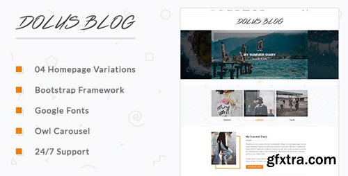 ThemeForest - Dolus v1.0 - Blog HTML5 Template - 18667640