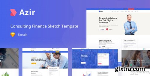 ThemeForest - Azir v1.0 - Consulting Finance Sketch App Tempate - 24162373