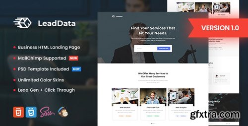 ThemeForest - LeadData v1.0 - Lead Generation HTML Landing Page Template - 23129214