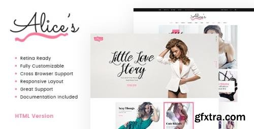 ThemeForest - Alice's v1.0.1 - Lingerie Store HTML Template - 19931249