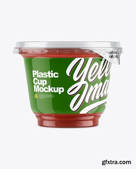 Plastic Cup w/ Sauce Mockup 46880