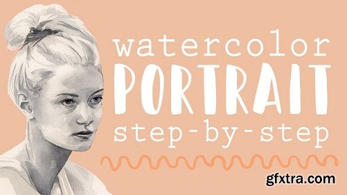 Simple Monochromatic Portrait: Watercolor Step-by-Step Painting