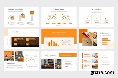 Bezia Orange Color Tone Pitch Deck Powerpoint