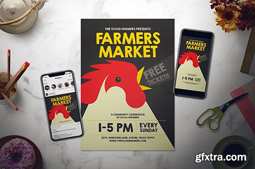 Farmers Market Flyer Set