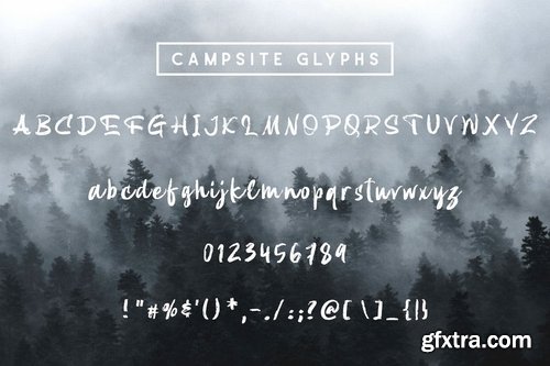 Campsite - Handbrush Font