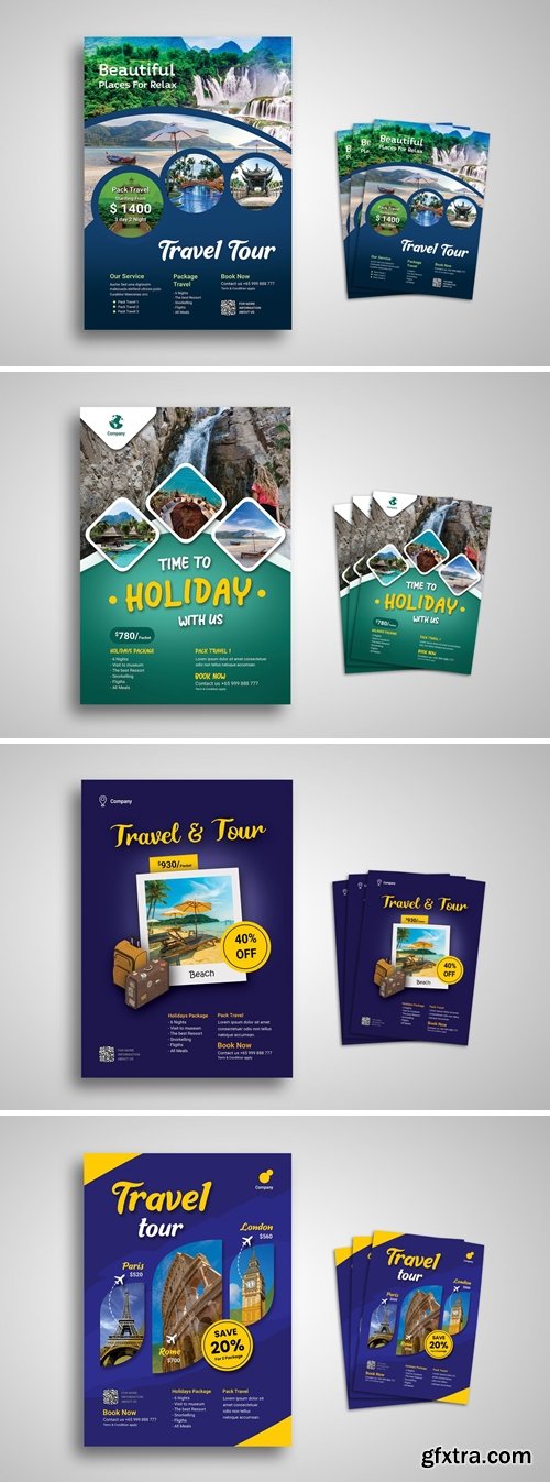 Travel and Tour Flyer Promo Template Bundle