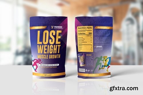 Supplement Pounch Bag Packaging Templates