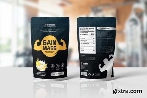 Supplement Pounch Bag Packaging Templates