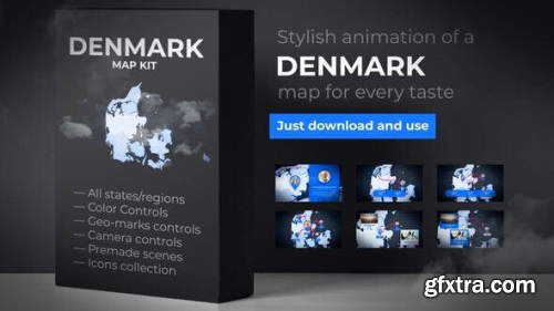 VideoHive Denmark  Map - Kingdom of Denmark Map Kit 24269413