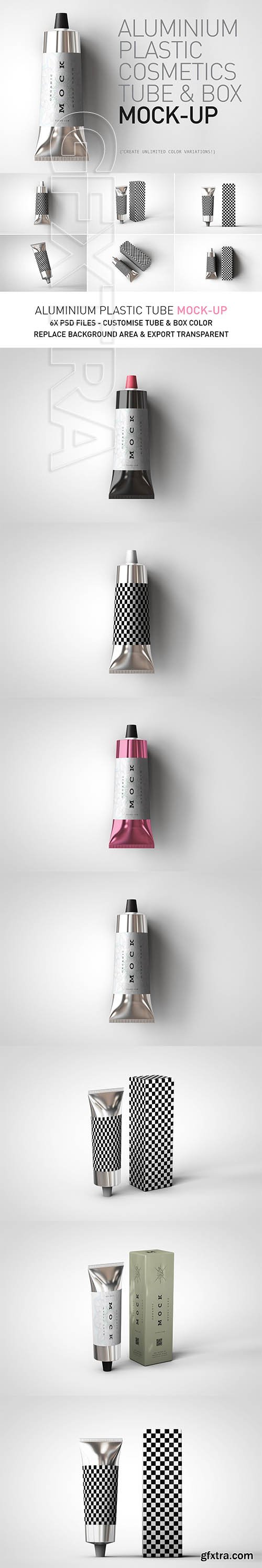 CreativeMarket - Aluminium Plastic Tube Mock-Up 3885754