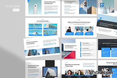 Vision - Corporate Pitch Powerpoint, Keynote and Google Slides Templates