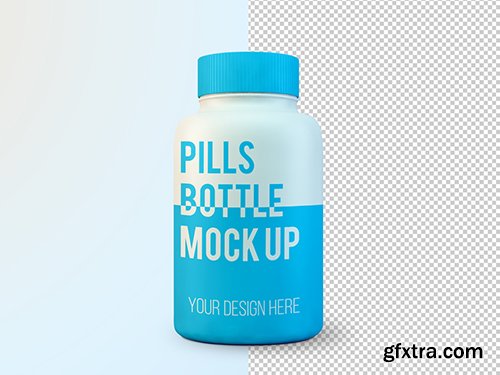 Large Pill Bottle Mockup 246690456