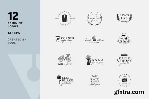 12 Feminine Logos