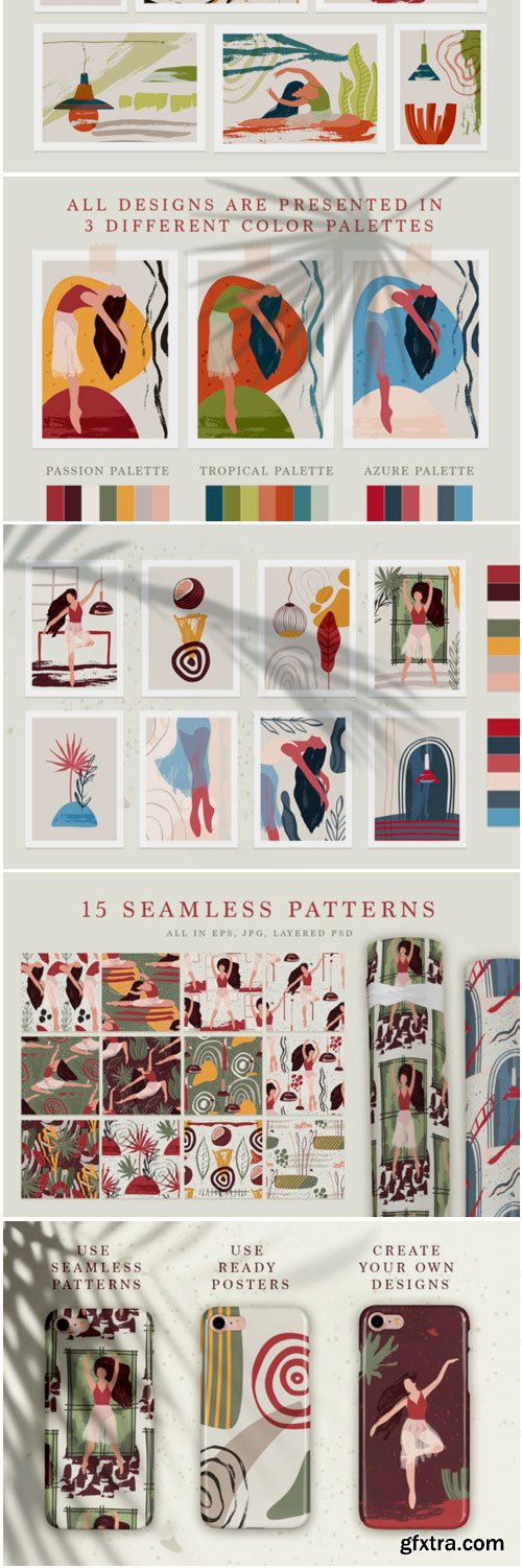 Ballet Abstract Graphic Bundle 1678003