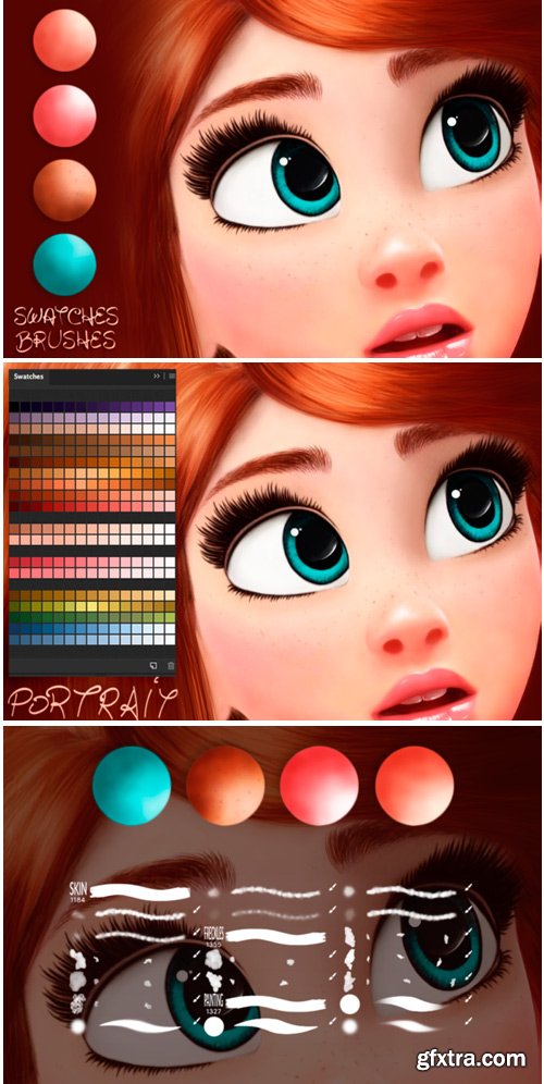 Cartoon Magic Swatches