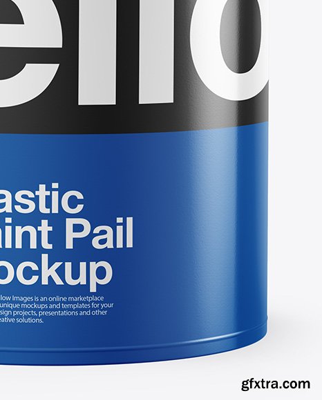 4L Plastic Paint Bucket Mockup 41061