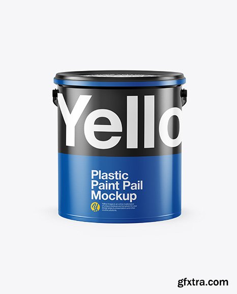 4L Plastic Paint Bucket Mockup 41061