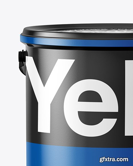 4L Plastic Paint Bucket Mockup 41061